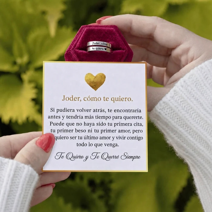 Anillo «J♡der, cómo te quiero»
