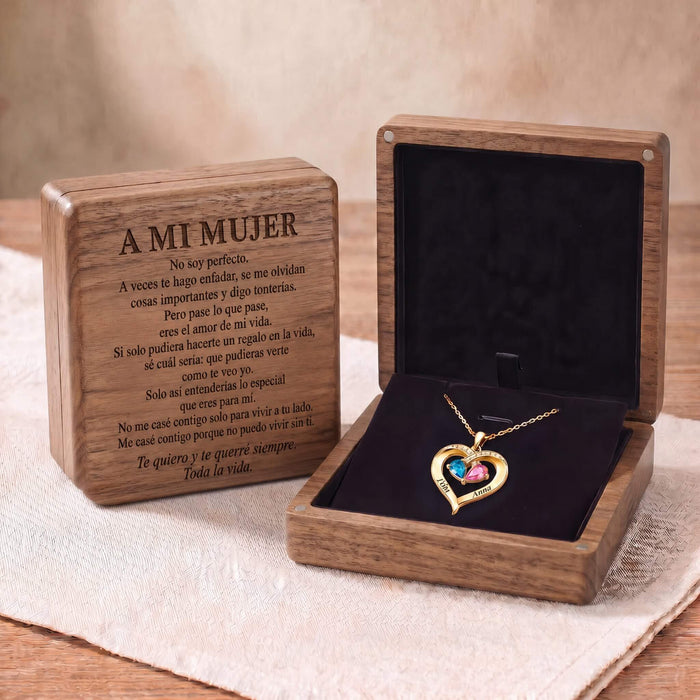 Collar con dedicatoria "A mi Mujer"